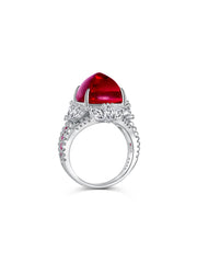 Luxurious Sugar Tower Ruby Engagement Ring
