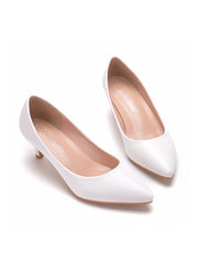 Simple Kitten Heels Pointed Toe Women's Shoes