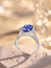 2 Carat Radiant Pear Cut Sapphire Engagement Ring
