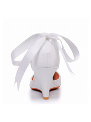 Pointed Toe Wedge Heels Women's Wedding Shoes