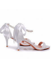Elegant Open Toe Ankle-Strap Stiletto Sandals