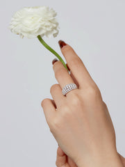 925 Sterling Silver White Zircon Band Ring