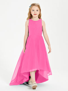 Exquisite Asymmetrical Junior Bridesmaid Dresses Scoop Neck Azalea