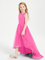 Exquisite Asymmetrical Junior Bridesmaid Dresses Scoop Neck Azalea