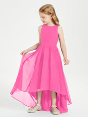 Exquisite Asymmetrical Junior Bridesmaid Dresses Scoop Neck Azalea