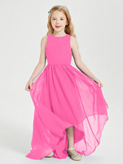 Exquisite Asymmetrical Junior Bridesmaid Dresses Scoop Neck Azalea