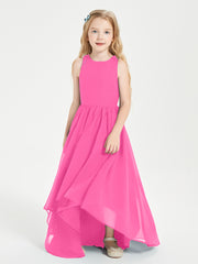 Exquisite Asymmetrical Junior Bridesmaid Dresses Scoop Neck Azalea