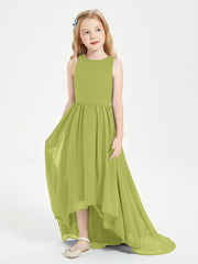 Exquisite Asymmetrical Junior Bridesmaid Dresses Scoop Neck Clover