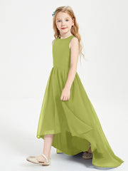 Exquisite Asymmetrical Junior Bridesmaid Dresses Scoop Neck Clover