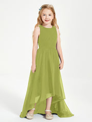 Exquisite Asymmetrical Junior Bridesmaid Dresses Scoop Neck Clover