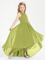 Exquisite Asymmetrical Junior Bridesmaid Dresses Scoop Neck Clover