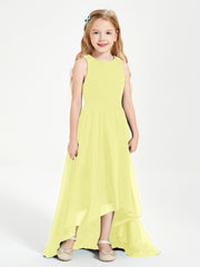 Exquisite Asymmetrical Junior Bridesmaid Dresses Scoop Neck Daffodil