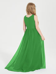 Exquisite Asymmetrical Junior Bridesmaid Dresses Scoop Neck Green