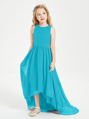 Exquisite Asymmetrical Junior Bridesmaid Dresses Scoop Neck Jade