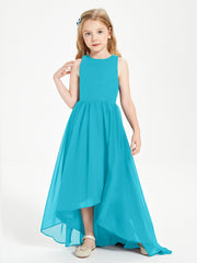 Exquisite Asymmetrical Junior Bridesmaid Dresses Scoop Neck Jade