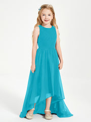 Exquisite Asymmetrical Junior Bridesmaid Dresses Scoop Neck Jade