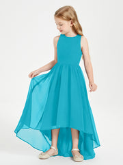 Exquisite Asymmetrical Junior Bridesmaid Dresses Scoop Neck Jade
