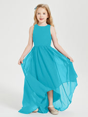 Exquisite Asymmetrical Junior Bridesmaid Dresses Scoop Neck Jade