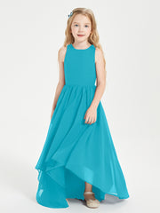 Exquisite Asymmetrical Junior Bridesmaid Dresses Scoop Neck Jade