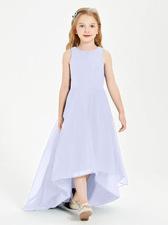 Exquisite Asymmetrical Junior Bridesmaid Dresses Scoop Neck Lavender