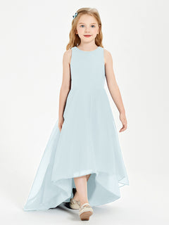 Exquisite Asymmetrical Junior Bridesmaid Dresses Scoop Neck Mist