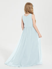 Exquisite Asymmetrical Junior Bridesmaid Dresses Scoop Neck Mist
