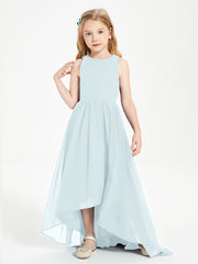 Exquisite Asymmetrical Junior Bridesmaid Dresses Scoop Neck Mist