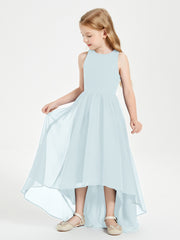 Exquisite Asymmetrical Junior Bridesmaid Dresses Scoop Neck Mist