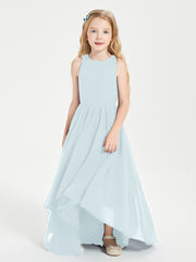 Exquisite Asymmetrical Junior Bridesmaid Dresses Scoop Neck Mist