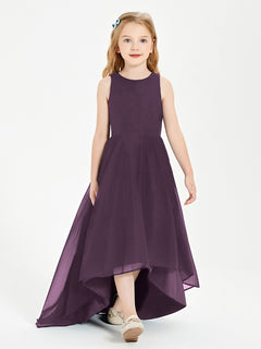 Exquisite Asymmetrical Junior Bridesmaid Dresses Scoop Neck Plum