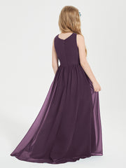 Exquisite Asymmetrical Junior Bridesmaid Dresses Scoop Neck Plum