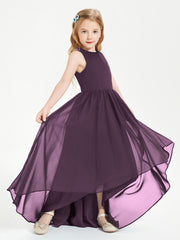 Exquisite Asymmetrical Junior Bridesmaid Dresses Scoop Neck Plum
