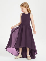 Exquisite Asymmetrical Junior Bridesmaid Dresses Scoop Neck Plum