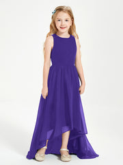 Exquisite Asymmetrical Junior Bridesmaid Dresses Scoop Neck Regency