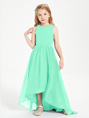 Exquisite Asymmetrical Junior Bridesmaid Dresses Scoop Neck Turquoise