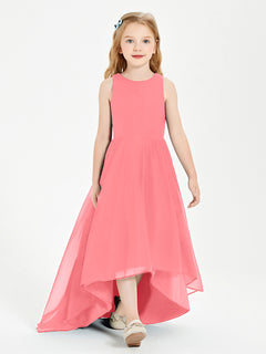 Exquisite Asymmetrical Junior Bridesmaid Dresses Scoop Neck Watermelon