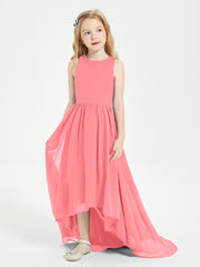 Exquisite Asymmetrical Junior Bridesmaid Dresses Scoop Neck Watermelon
