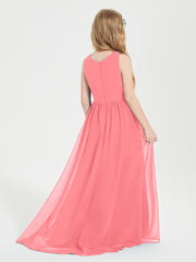 Exquisite Asymmetrical Junior Bridesmaid Dresses Scoop Neck Watermelon