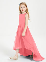 Exquisite Asymmetrical Junior Bridesmaid Dresses Scoop Neck Watermelon