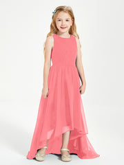 Exquisite Asymmetrical Junior Bridesmaid Dresses Scoop Neck Watermelon