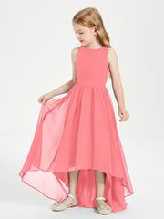 Exquisite Asymmetrical Junior Bridesmaid Dresses Scoop Neck Watermelon