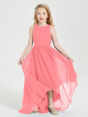 Exquisite Asymmetrical Junior Bridesmaid Dresses Scoop Neck Watermelon