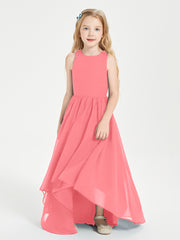 Exquisite Asymmetrical Junior Bridesmaid Dresses Scoop Neck Watermelon