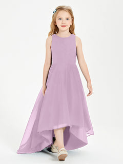 Exquisite Asymmetrical Junior Bridesmaid Dresses Scoop Neck Wisteria