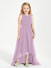 Exquisite Asymmetrical Junior Bridesmaid Dresses Scoop Neck Wisteria