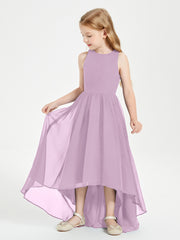 Exquisite Asymmetrical Junior Bridesmaid Dresses Scoop Neck Wisteria