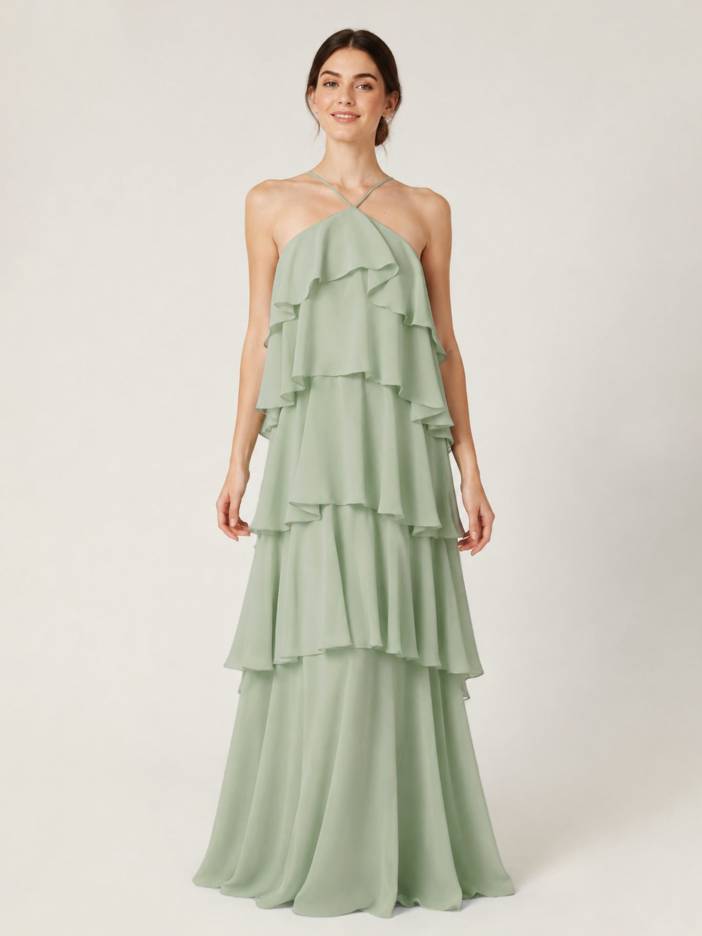 dusty sage maxi dress Calista Dusty Sage Luminous Satin Maxi Dress