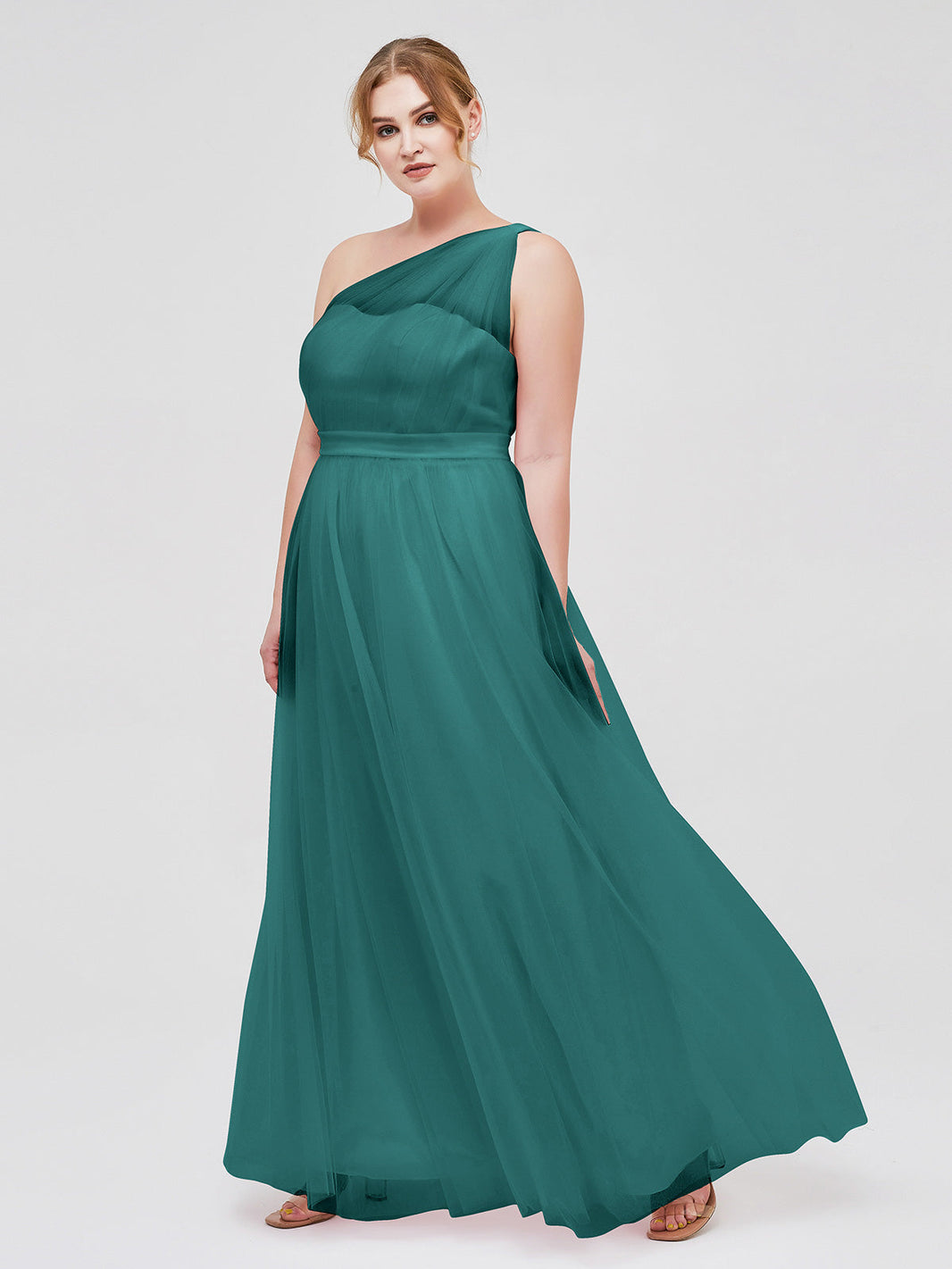 BABARONI One Shoulder Mesh Wedding Party Bridesmaid Gown Peacock, Peacock / US0 BABARONI One Shoulder Mesh Wedding Party Bridesmaid Gown Peacock, Peacock / US0