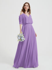 Ruffles Sleeves Spaghetti Strap Chiffon Dresses Tahiti