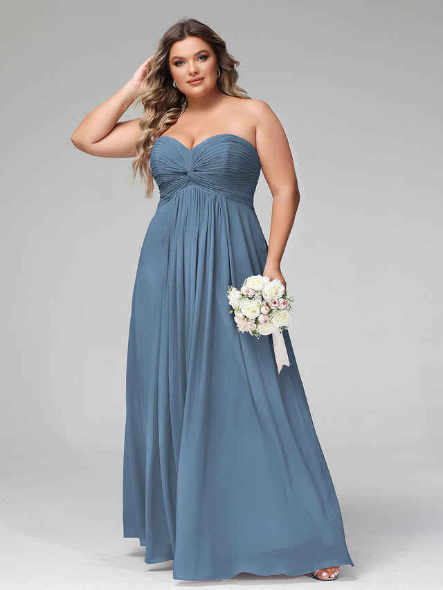Sweetheart Neck Empire Chiffon Dresses with Belt Orange main image 0